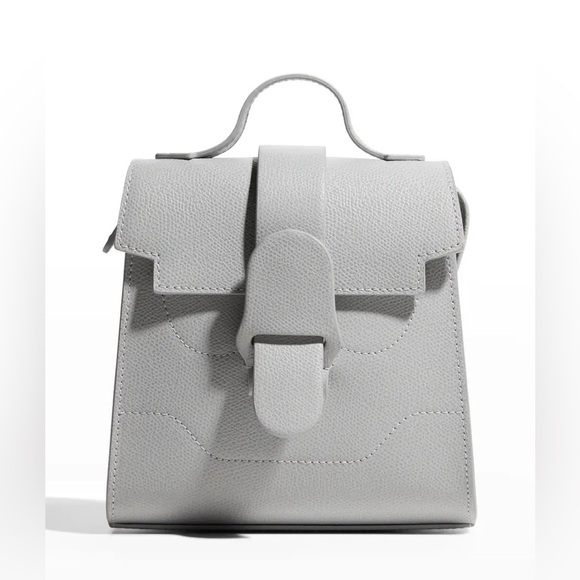 NWT Senreve Alunna Mini Pebbled Convertible Backpack Satchel Bag in Dove Gray - Picture 12 of 15